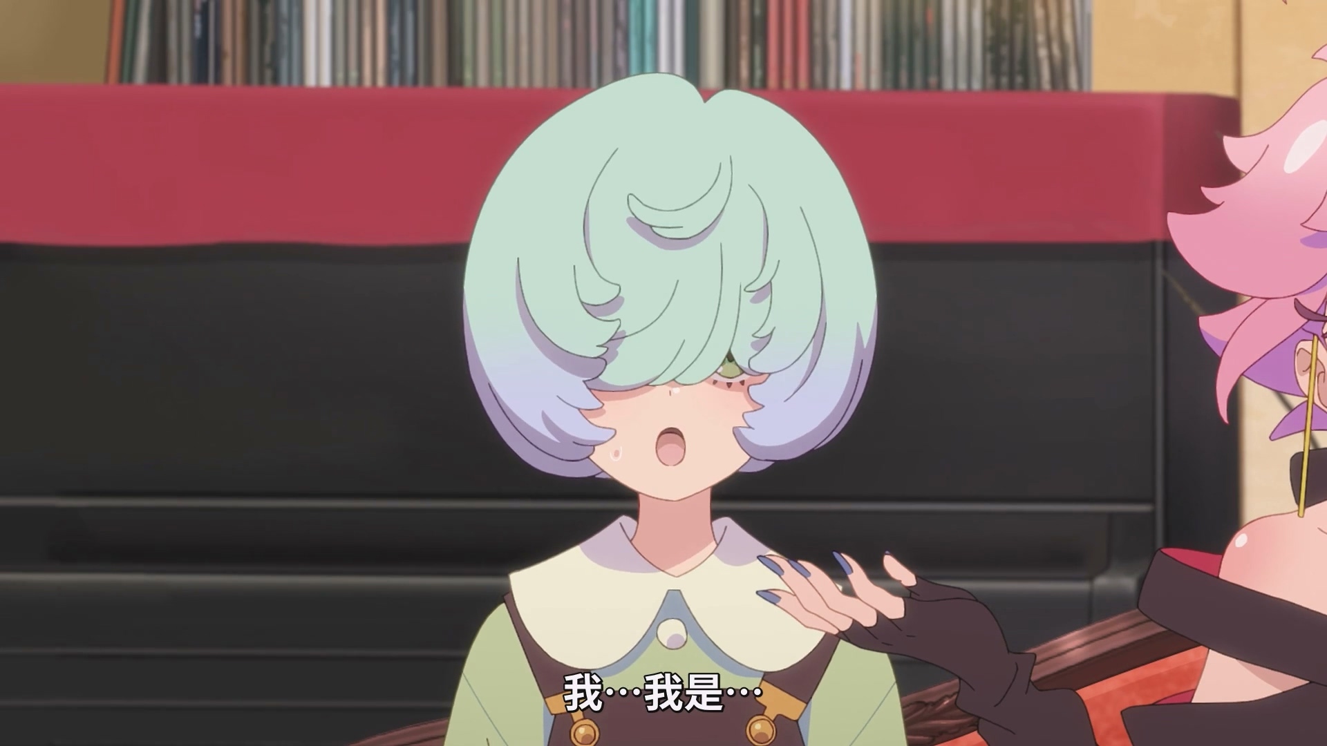 谱风(cv:羊宫妃那),面对陌生人,害羞到话都讲不清楚。 image