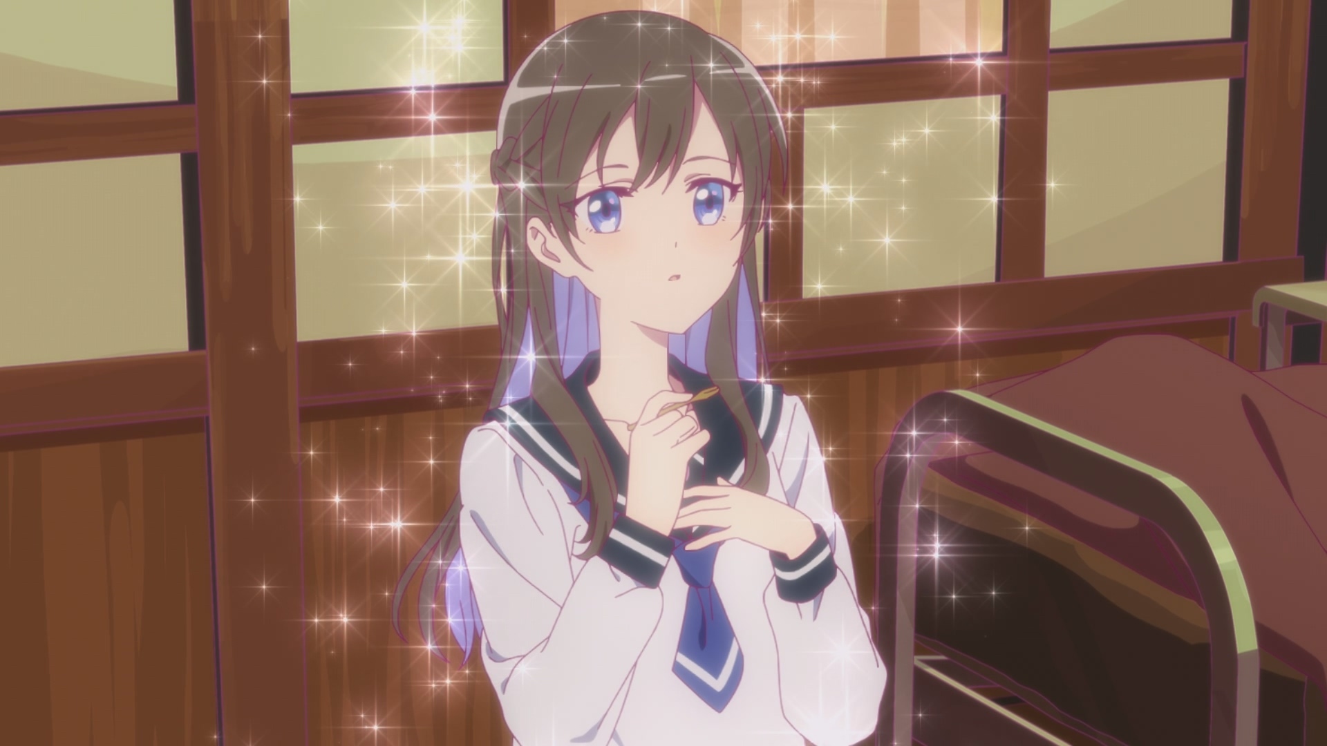 谷崎诗音(cv:佳原萌枝),散发出强烈的大小姐气质。 image